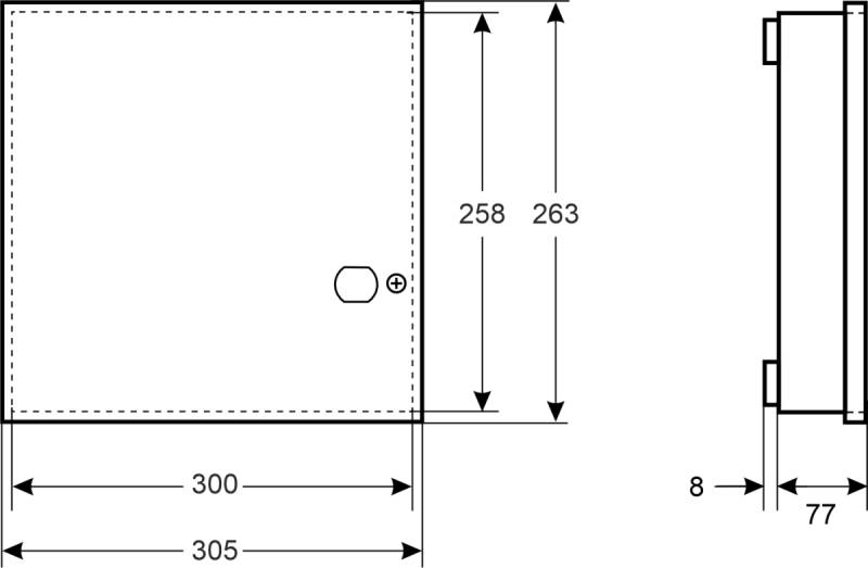 Dunkler Bildschirm zeigt schwach sichtbare graue Zahlen '258', '263', '300' und '305' in zwei Spalten, wahrscheinlich eine minimale numerische Anzeige.