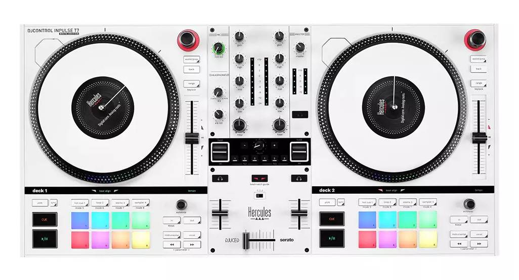 Mixersteuerung Hercules DJ Control Inpulse T7 White Edition