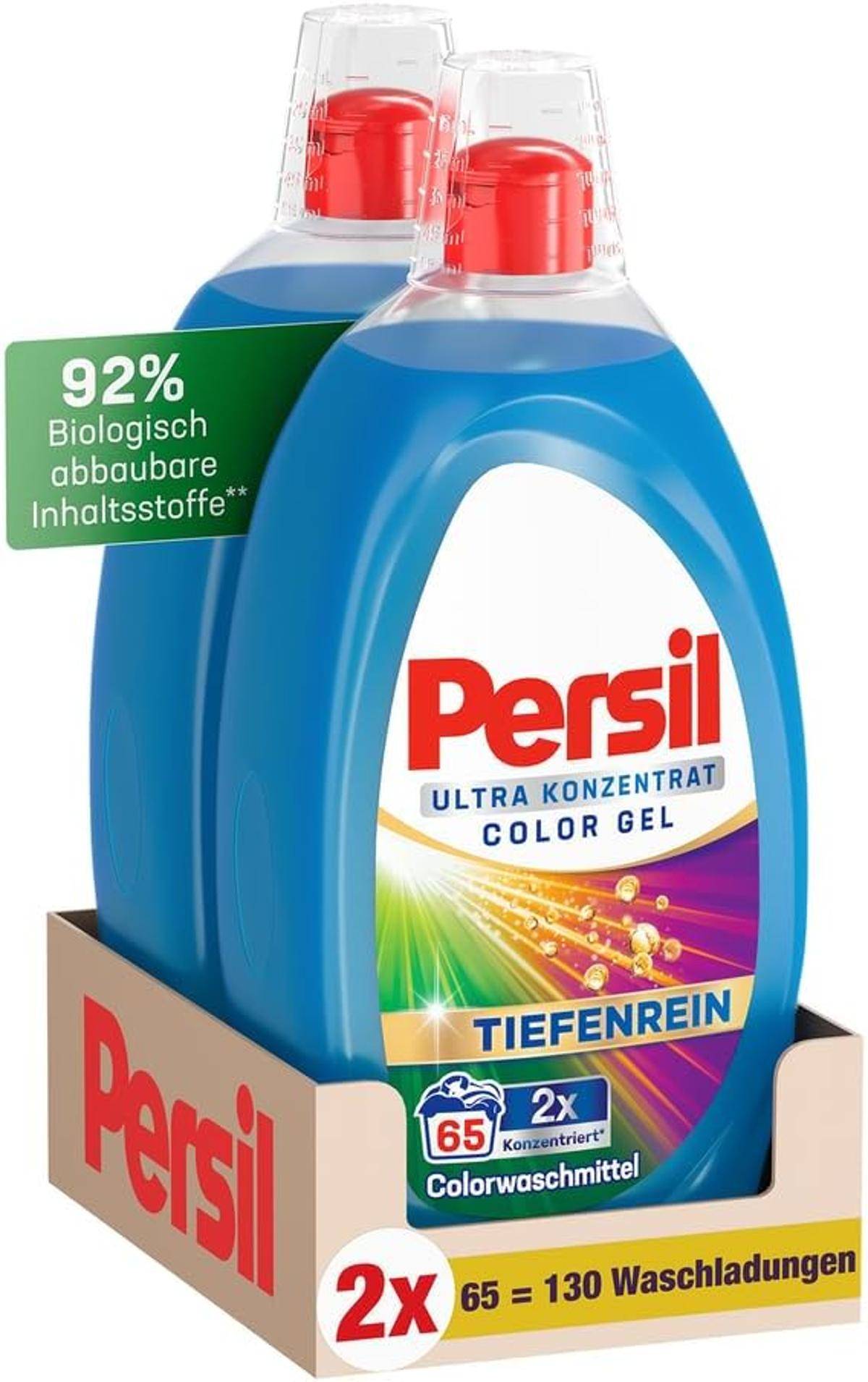 Persil Ultra Konzentrat Color Waschmittel 2x65 Waschladungen Flüssigwaschmittel