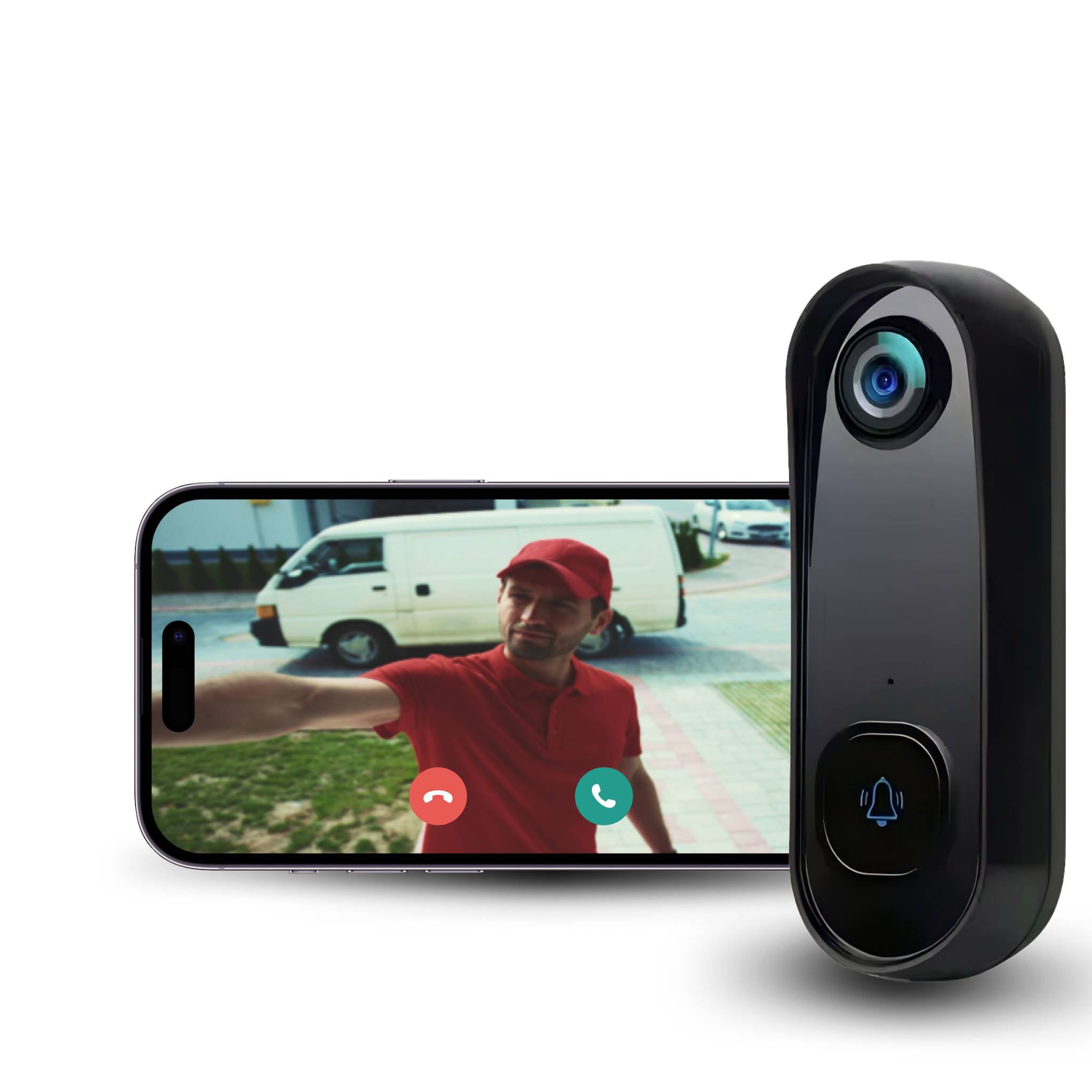 Weber Protect Cardea 3 Videotürklingel WLAN 2K Bewegungserkennung Gegensprechfunktion