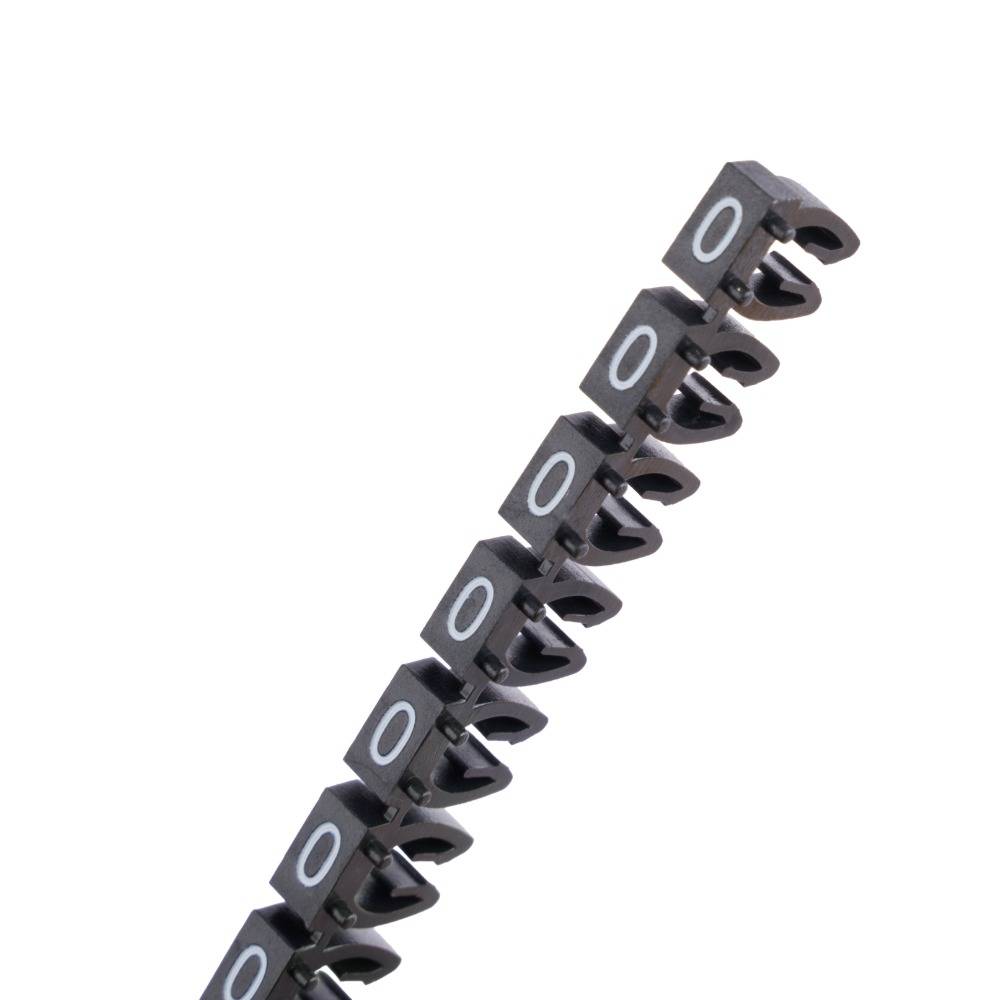 Offgridtec Kabelmarker Clips 0–9, 100 Stück, für 2,5 mm² Kabel, je 10x Zahl