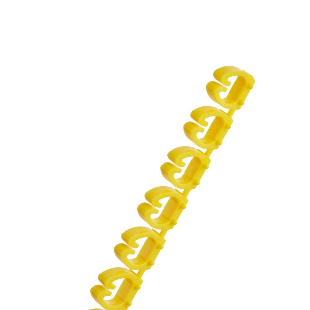 Offgridtec Kabelmarker Clips A–Z, 260 Stück, für 6 mm² Kabel, je 10x Buchstaben, gelb