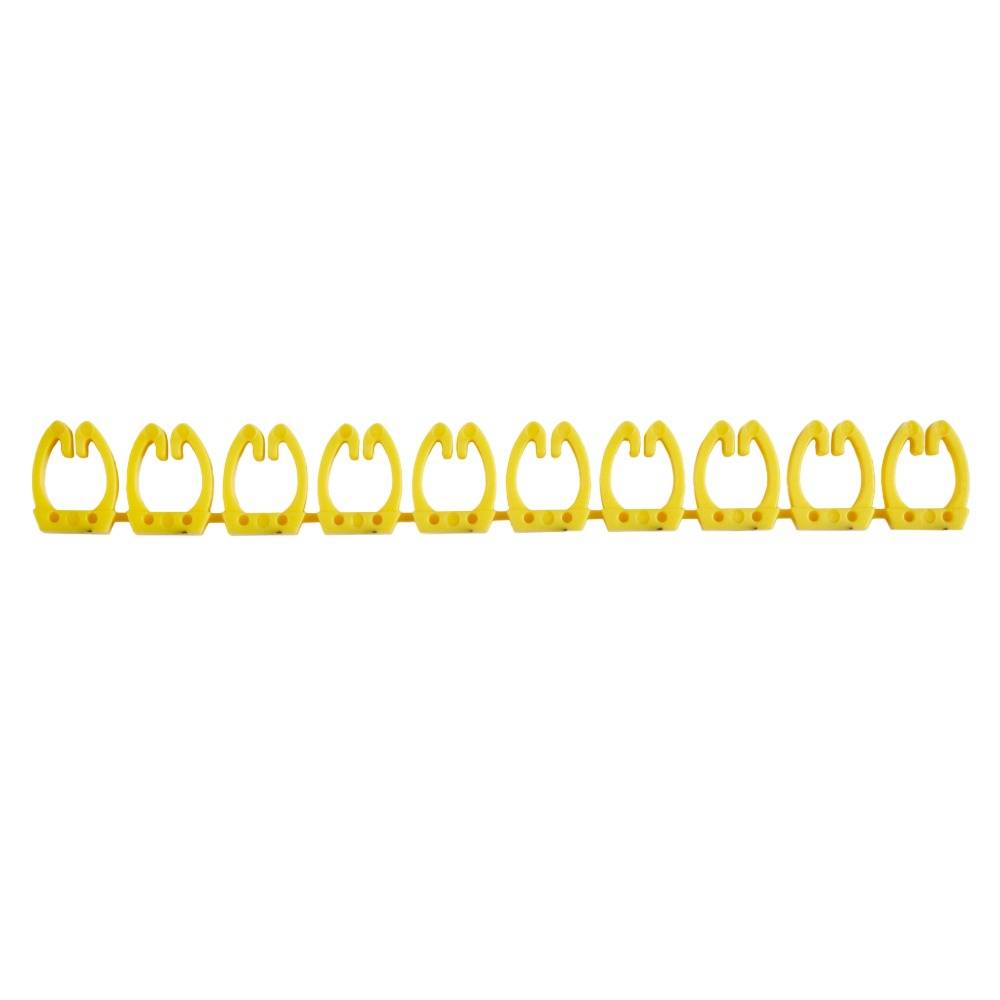 Offgridtec Kabelmarker Clips A–Z, 260 Stück, für 6 mm² Kabel, je 10x Buchstaben, gelb