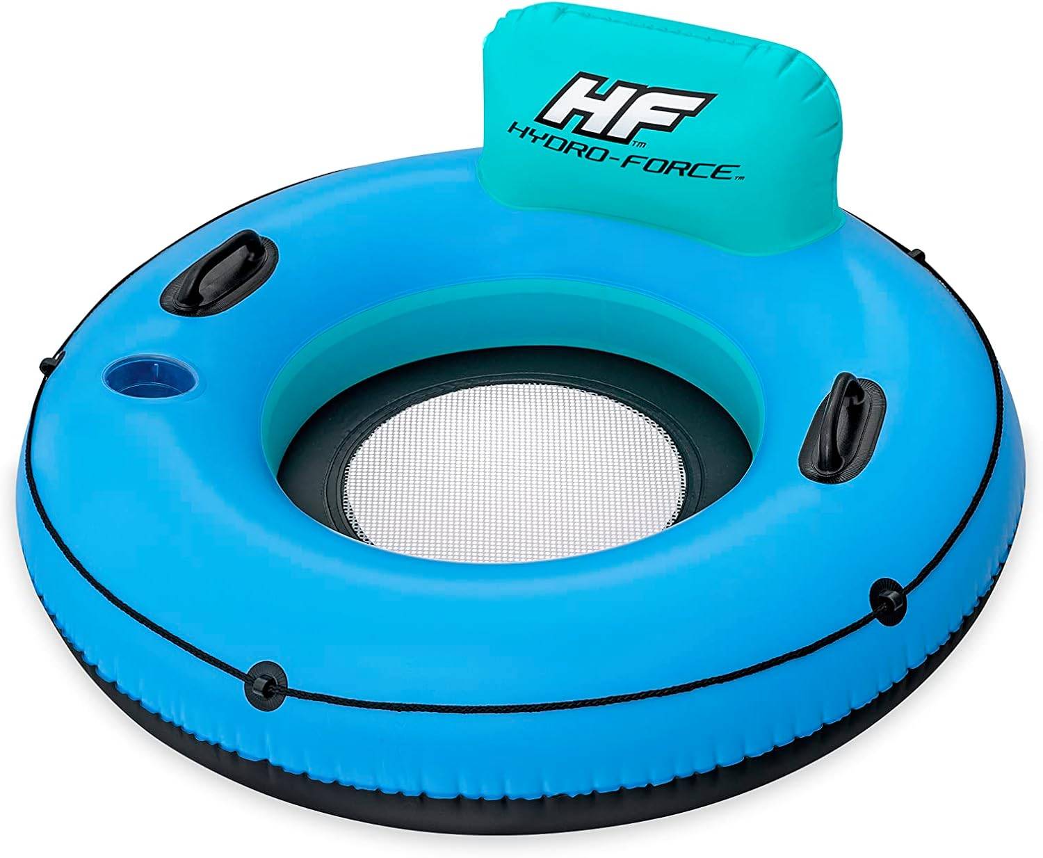 Bestway Hydro-Force Schwimmring mit Rückenlehne White Cap Rider Ø 119 cm
