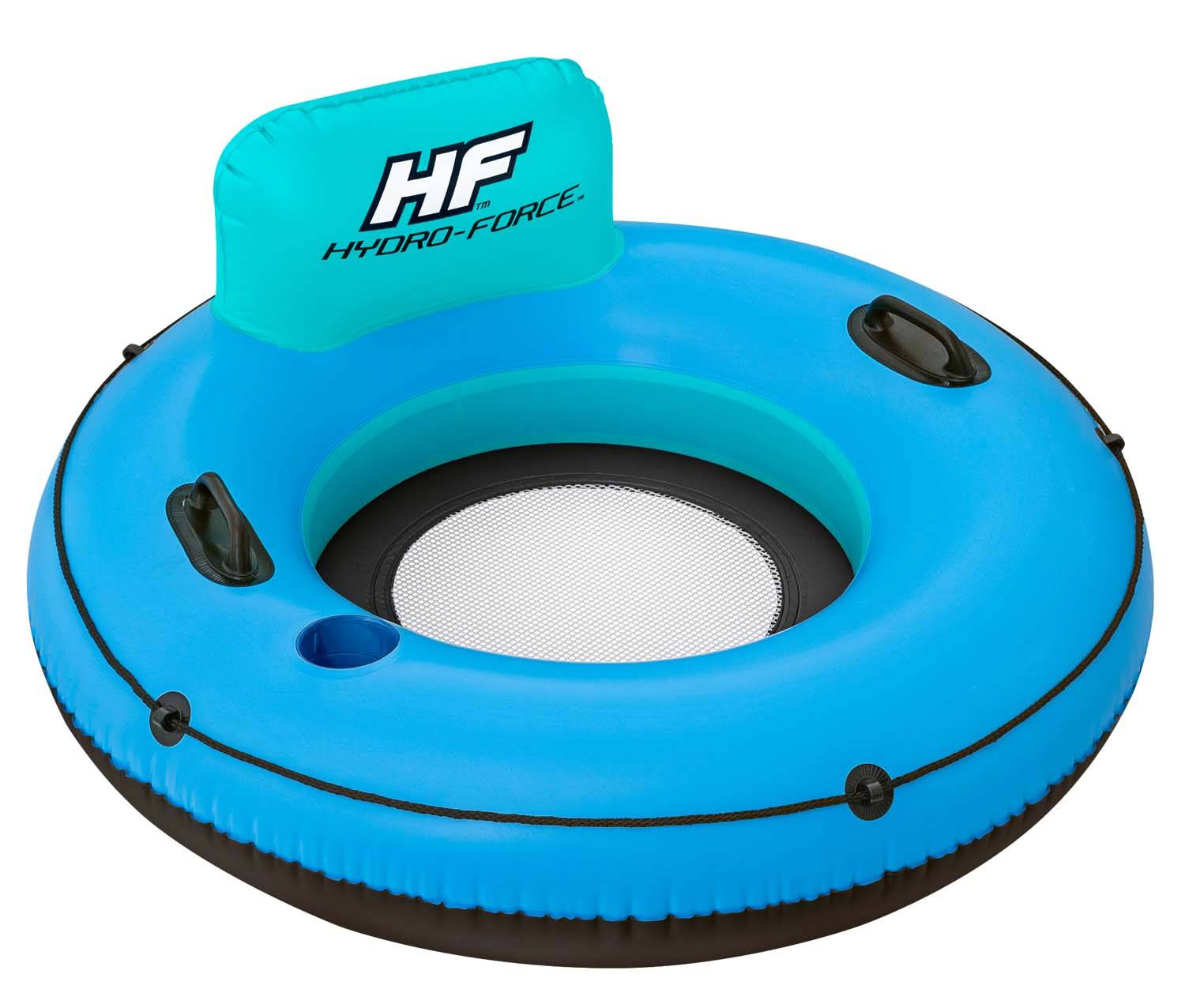 Bestway 43108 - Hydro-Force Schwimmring mit Rückenlehne White Cap Rider Ø 135 cm