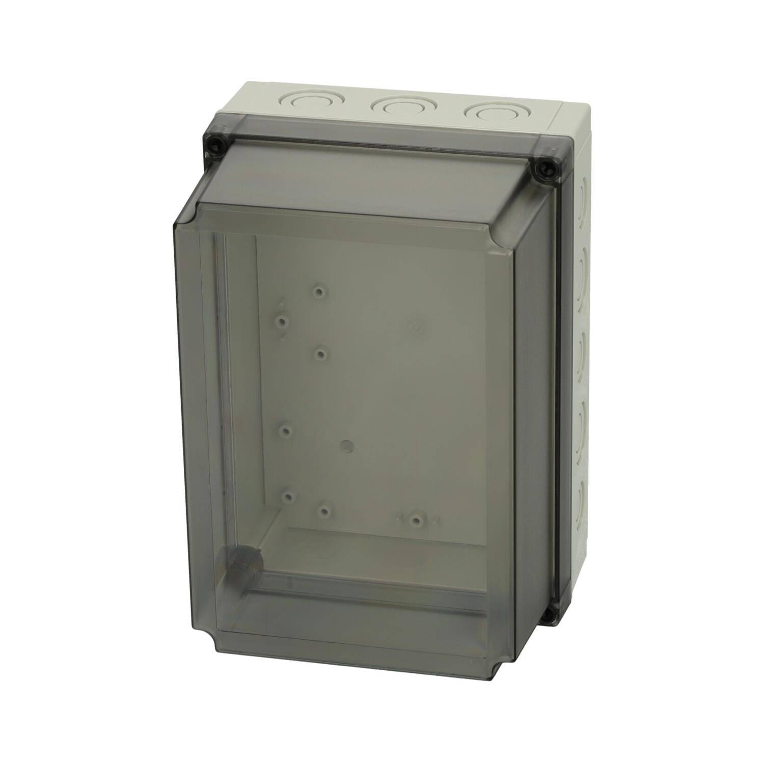 FIBOX Gehäuse mit Dichtung und Deckel, Serie: MNX mit metrischen Vorprägungen, Werkstoff Gehäuse Polycarbonat (PC) Maße