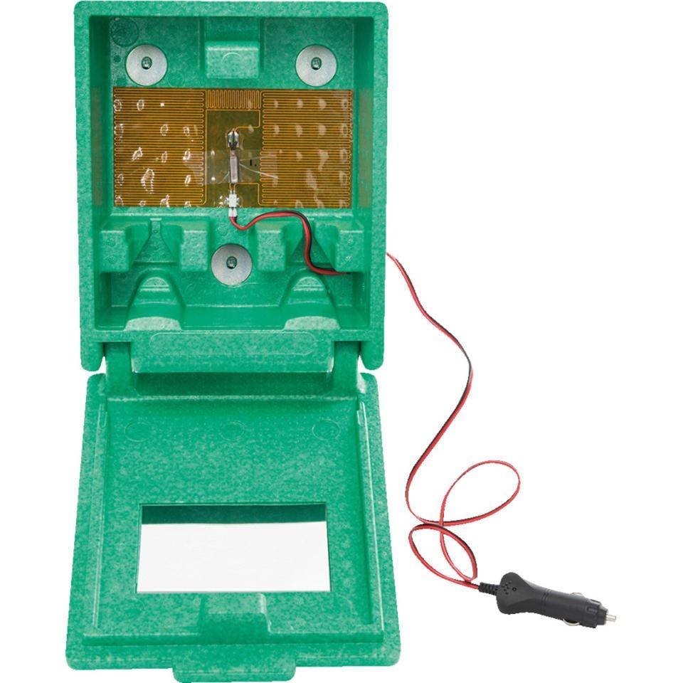 Wandbox Augenspülung, beheizbar, mit zwei 500ml/Flaschen gemäß DIN EN 15154-4