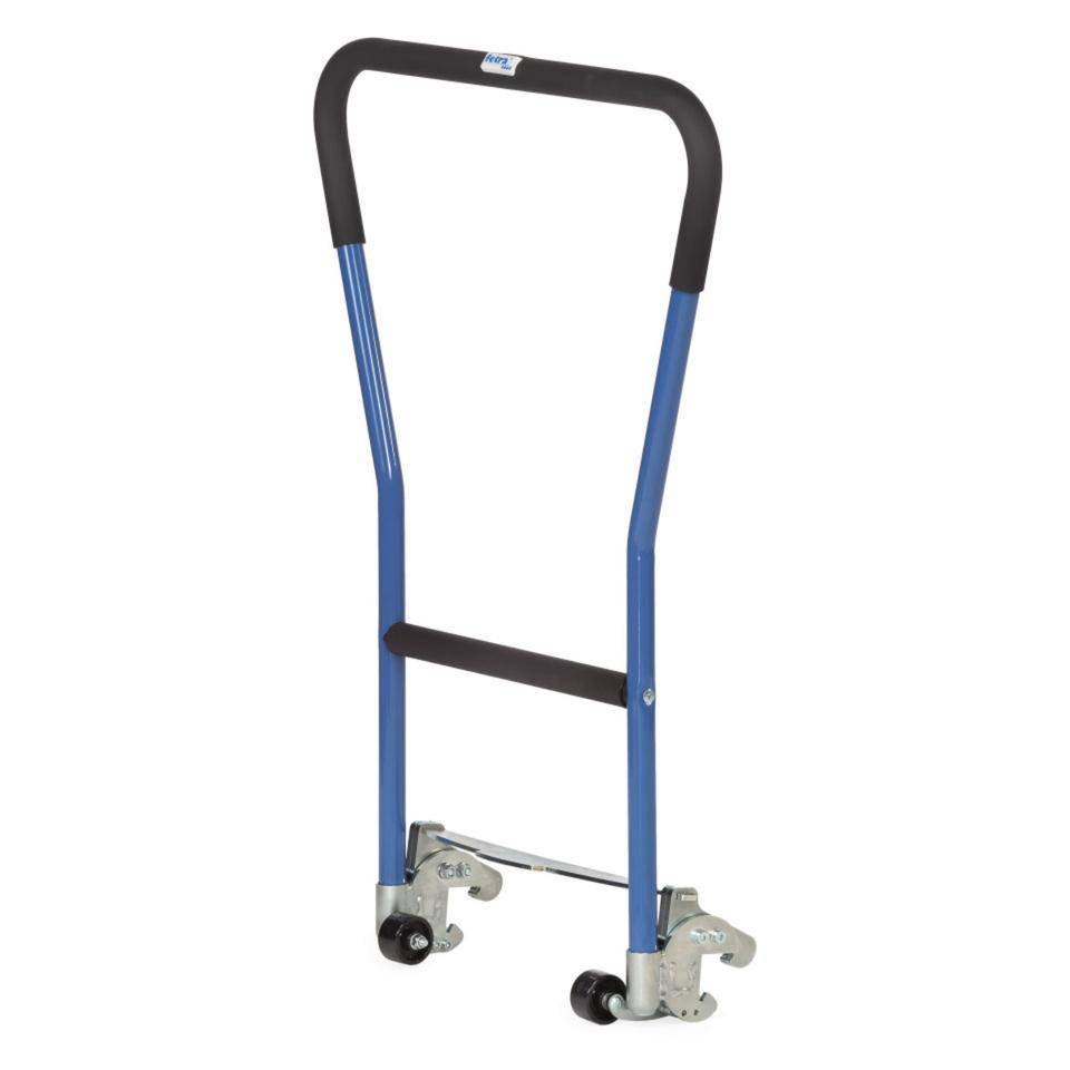fetra® Einklink-Rohrschiebebügel für Paletten-Fahrgestelle, blau, Stahlrohr, 7,5kg