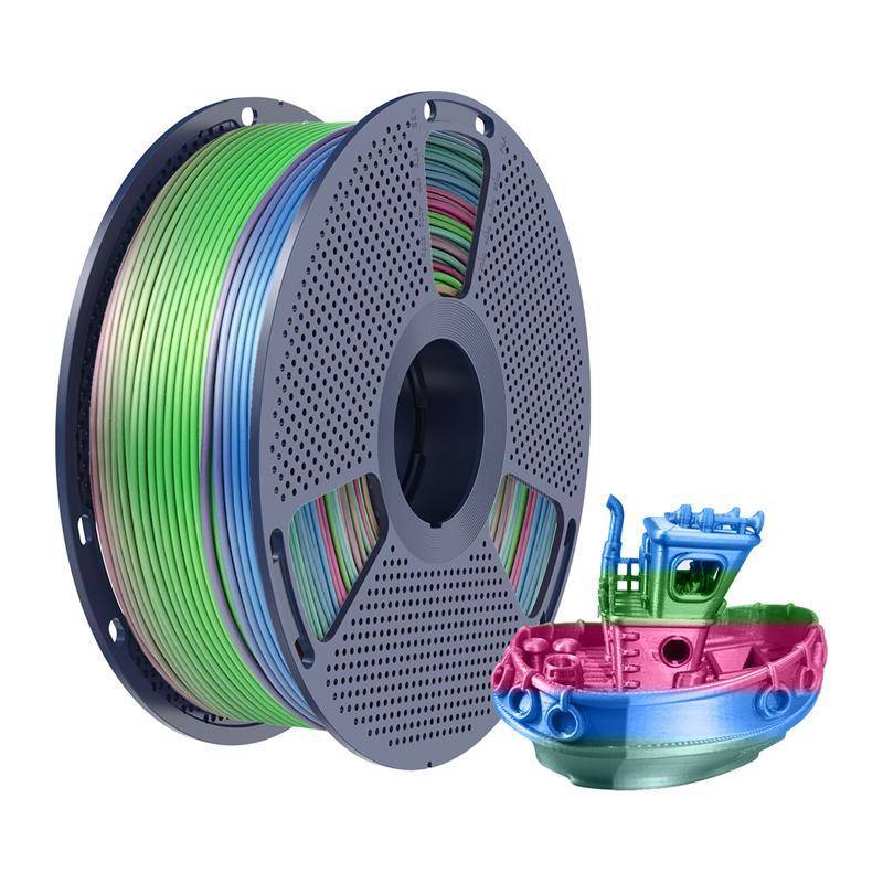 Sunlu PLA+ Silk Rainbow Filament, 1,75mm, 1kg - Farbton: Silk Rainbow 06