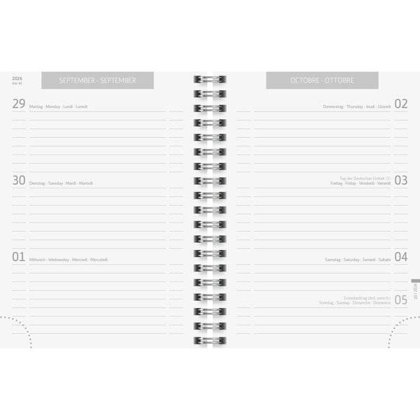 Schülerkalender A6 1 Woche/2 Seiten Nope 2026/2027