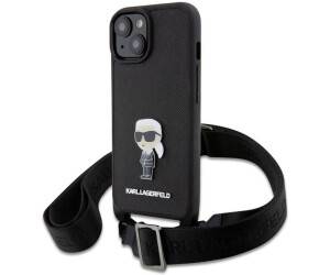 Karl Lagerfeld Saffiano Case Metal Ikonik iPhone 15 black