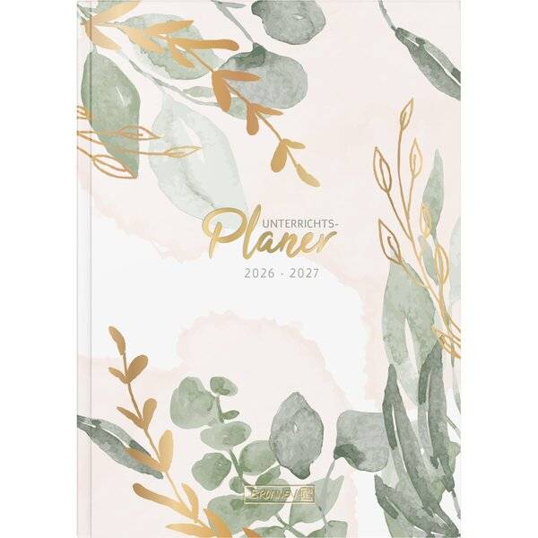 Lehrerkalender 1 Woche/2 Seiten Bloom 2026/2027 ca. A5 17x24cm Baladek blau