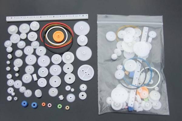 Elecrow DIY Getriebe-Kit, 60 Zahnräder, 0,5 Modul, ABS Kunststoff, Zahnstangen Schnecken Riemen