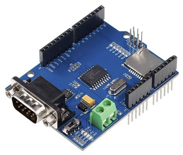Elecrow Can-Bus Shield, Arduino Mega/Leonardo kompatibel, CAN V2.0B, 9-poliger Sub-D, Micro-SD, V1.5