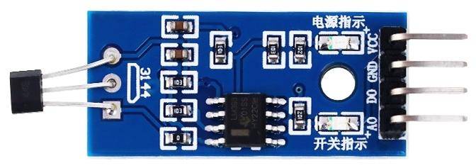 Elecrow Hall Sensor Modul A3144E, Digitaler Ausgang, Strom 16mA, Betriebsspannung 3,3-5,5V