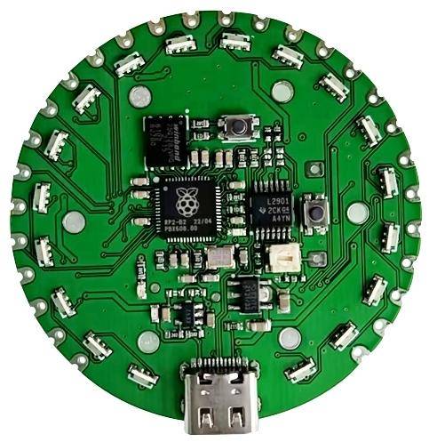Elecrow Pico Dev M3, Entwicklungsboard RP2040, 19 GPIO, USB-C, Magnetischer Drehgeber, LED-Ring