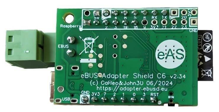 Elecrow eBUS Adapter Shield C6, ESP32-C6, galvanisch getrennt, ohne Gehäuse, USB-C, 5V