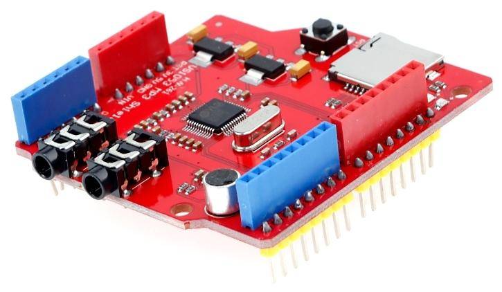 Elecrow VS1053 MP3 Shield, Audio-Decoder, SPI, SD-Karte, Mikrofon, Line-In, Kopfhörer 30 Ohm, 5V