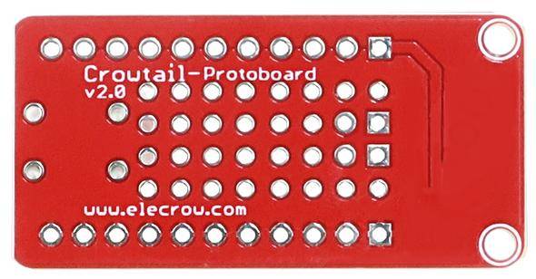 Elecrow Crowtail Protoboard 2.0, Lochrasterplatine, 4-Pin Kabel, S0 S1 VCC GND, 2,54mm Raster