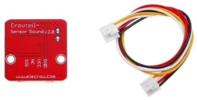Elecrow Crowtail-Sound-Sensor 2.0, analoges Mikrofonmodul, LMV358-Verstärker, Potentiometer, 5V