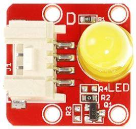 Elecrow Crowtail-LED 2.0 digitales LED-Modul, PWM, Plattenmontage, 8mm LED, 4-Pin, 5V - Farbe: Gelb