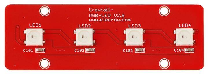 Elecrow Crowtail-RGB-LED 2.0, 4x WS2812B, adressierbar, kaskadierbar, JST-PH 2.0, 5V