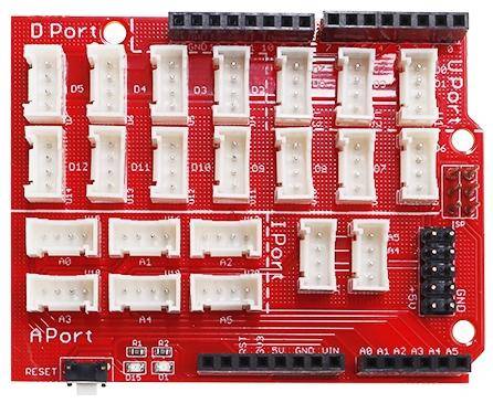 Elecrow Crowtail Base Shield 2.0 für Arduino, I2C UART Analog Digital, 4-Pin JST, 3,3-5V