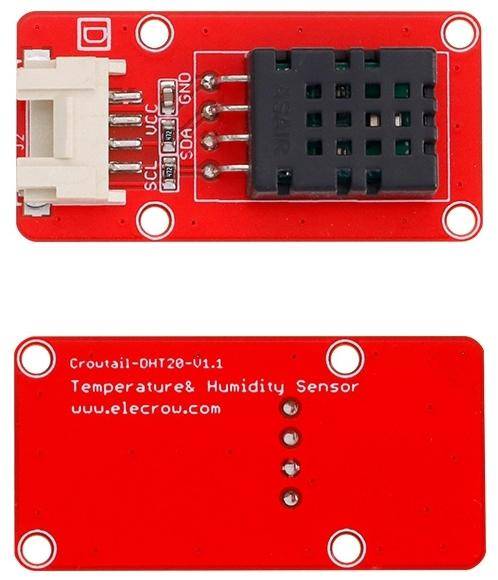 Elecrow Crowtail-DHT20 Sensor, Temperatur- und Feuchtigkeitsmessung, I2C, JST-PH 2.0, 2,2-5,5V