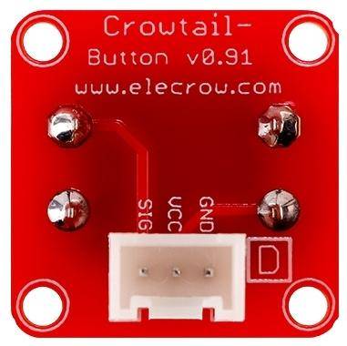 Elecrow Crowtail-Button 1.0, Momentanschalter, digital, Panel-Mount, inkl. JST-PH 2.0 3-Pin Kabel - Farbe: Blau