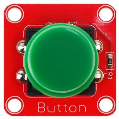 Elecrow Crowtail-Button 1.0, Momentanschalter, digital, Panel-Mount, inkl. JST-PH 2.0 3-Pin Kabel - Farbe: Grün