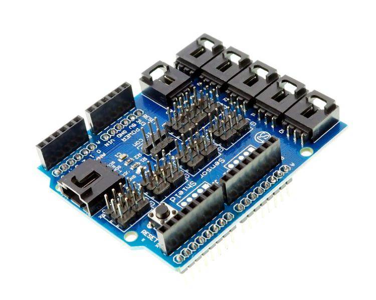 Elecrow Sensor Shield V4.0 For Arduino, 13 digitale IO Ports, 6 analoge IO Ports, I2C UART