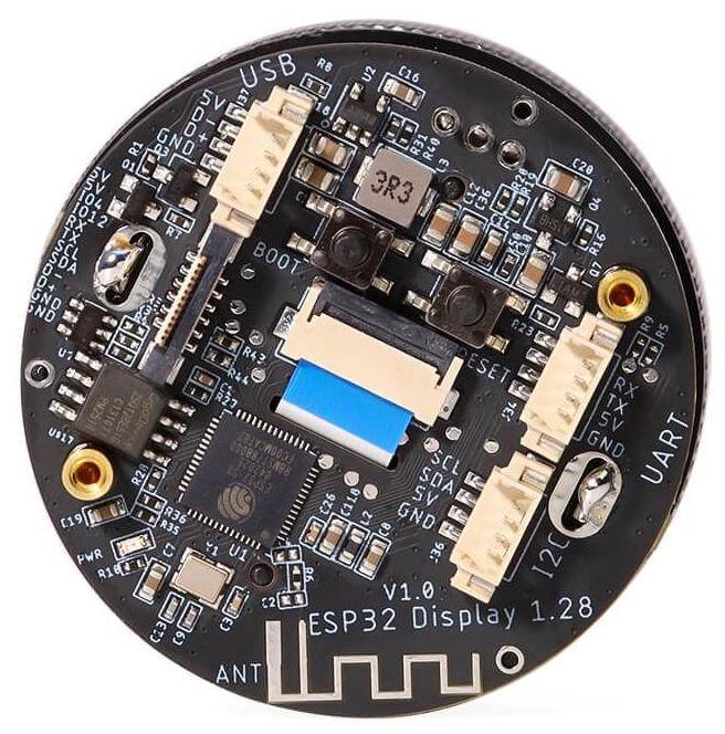 Elecrow CrowPanel, 1,28 Zoll Smart Knob, IPS Touchscreen, ESP32 HMI Drehgeber, Home Assistant, 5V