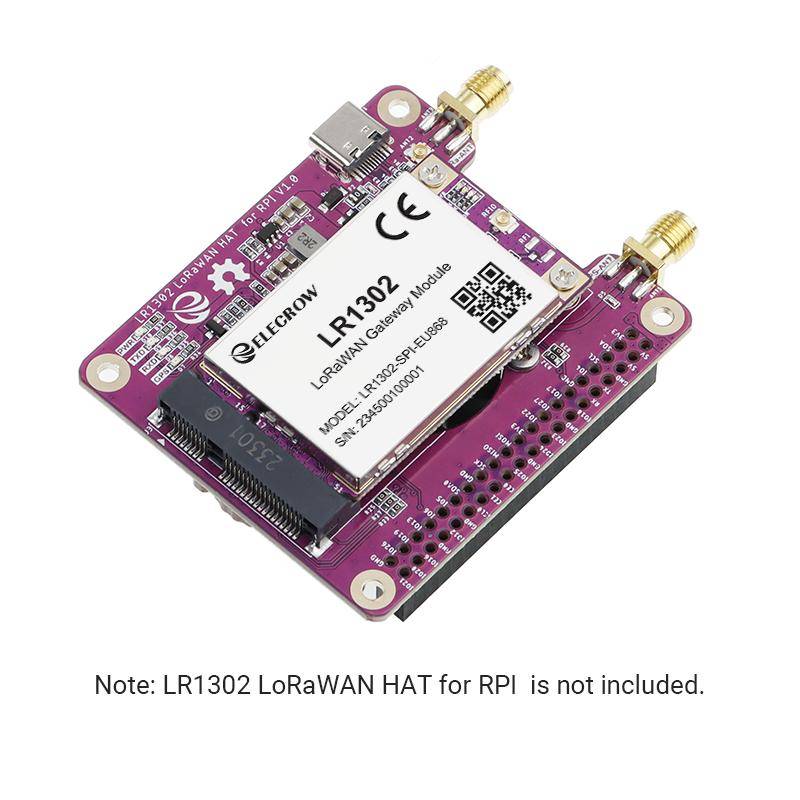 Elecrow LR1302 LoRaWAN Gateway Module SPI EU868, SX1302, 8 Kanäle, Mini PCIe, -139dBm, 26dBm, 3,3V