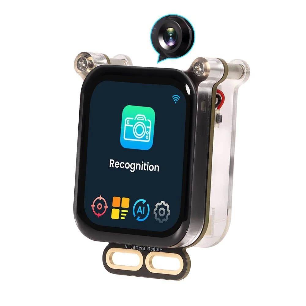 Elecrow ESP CAM AI Entwicklungsboard, ESP32-S3R8, Wi-Fi 4, BT5, 2MP Kamera, 1,83" Touchdisplay, MEMS