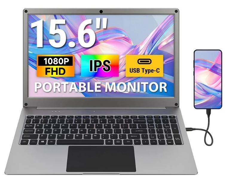 Elecrow CrowView Note 2, tragbarer All-in-One Monitor, 15,6" IPS, Type-C, Multikompatibel, QWERTY