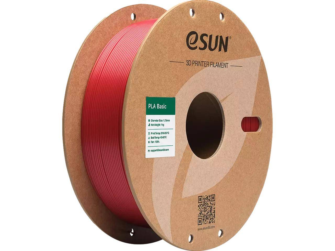 eSUN PLA-Basic Filament, 1,75mm, 1kg - Farbton: Engine Red