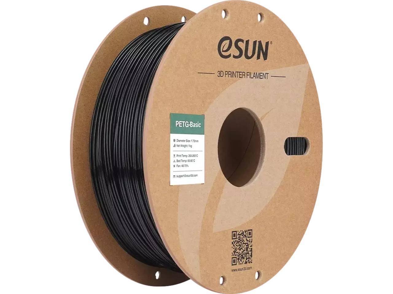 eSUN PETG-Basic Filament, 1,75mm, 1kg - Farbton: Black