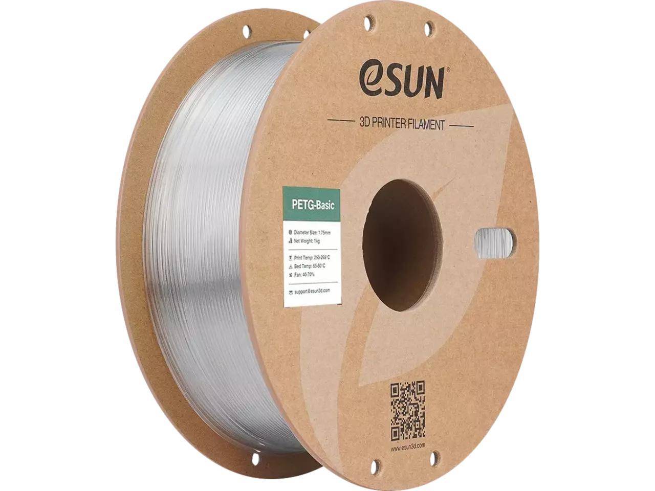 eSUN PETG-Basic Filament, 1,75mm, 1kg - Farbton: Clear