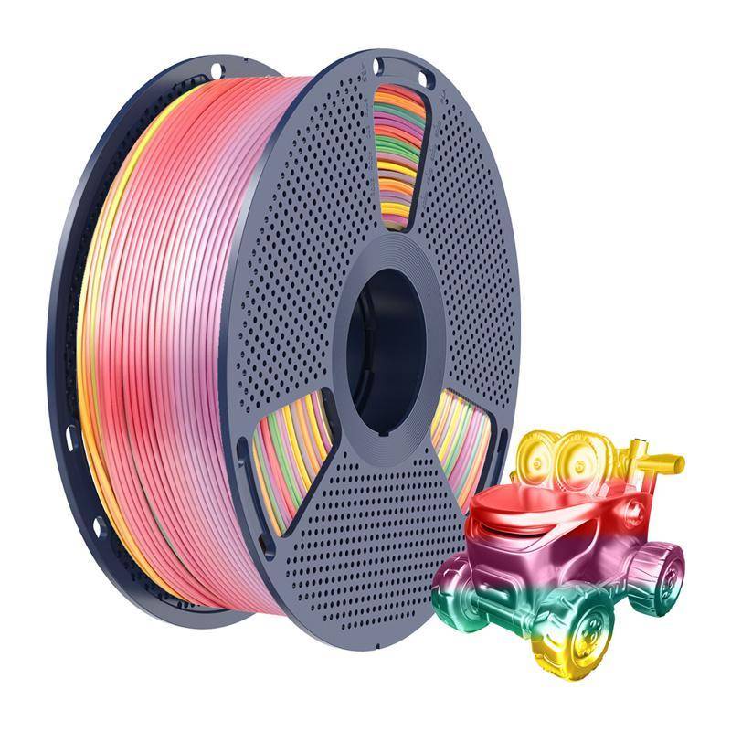 Sunlu PLA+ Silk Rainbow Filament, 1,75mm, 1kg - Farbton: Rainbow 01
