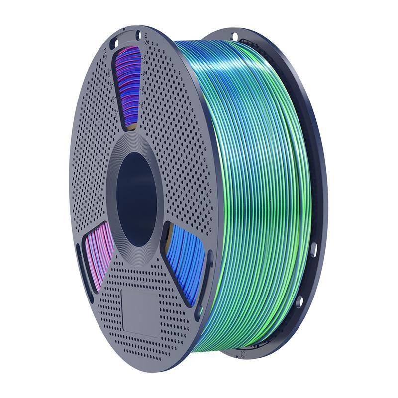 Sunlu PLA+ Silk Tri-Color Filament, 1,75mm, 1kg - Farbton: Blue Green Purple