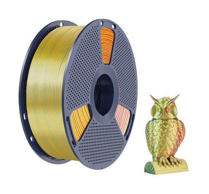 Sunlu PLA+ Silk Tri-Color Filament, 1,75mm, 1kg - Farbton: Red Yellow Green