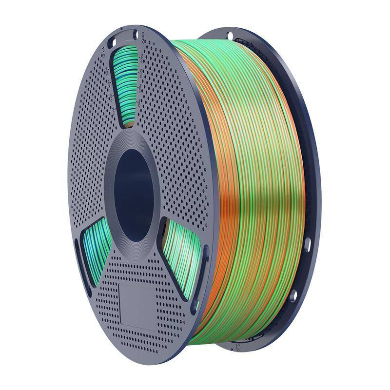 Sunlu PLA+ Silk Tri-Color Filament, 1,75mm, 1kg - Farbton: Orange Blue Green