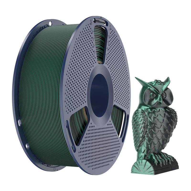 Sunlu PLA+ Silk Dual-Color Filament, 1,75mm, 1kg - Farbton: Black Green