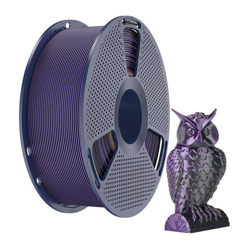 Sunlu PLA+ Silk Dual-Color Filament, 1,75mm, 1kg - Farbton: Black Purple