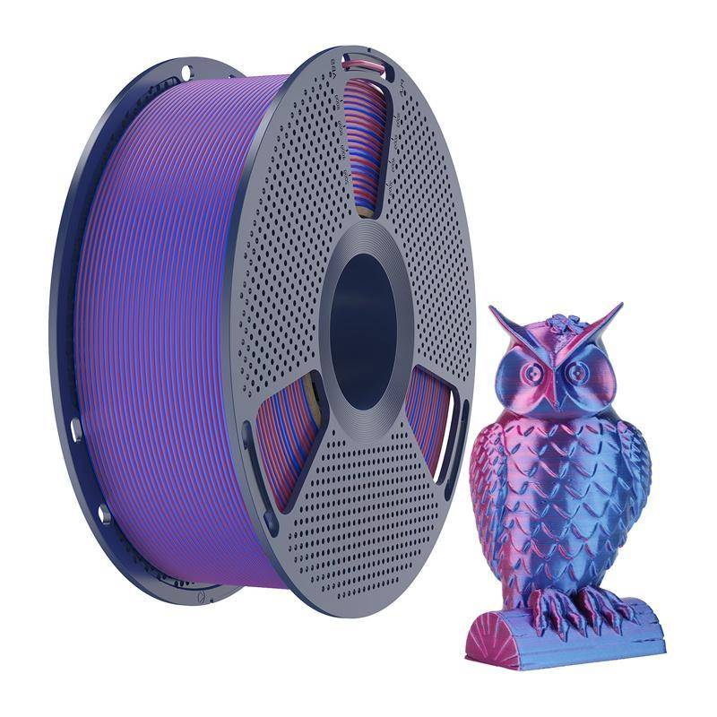 Sunlu PLA+ Silk Dual-Color Filament, 1,75mm, 1kg - Farbton: Red Blue