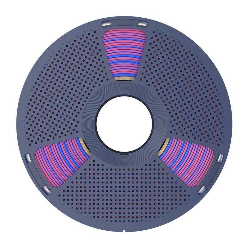 Sunlu PLA+ Silk Dual-Color Filament, 1,75mm, 1kg - Farbton: Red Blue