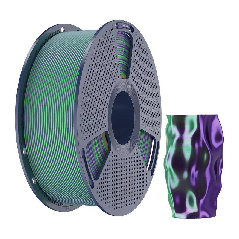 Sunlu PLA+ Silk Dual-Color Filament, 1,75mm, 1kg - Farbton: Green Purple