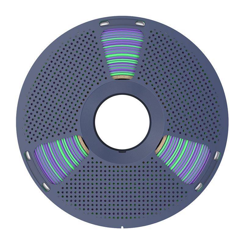 Sunlu PLA+ Silk Dual-Color Filament, 1,75mm, 1kg - Farbton: Green Purple