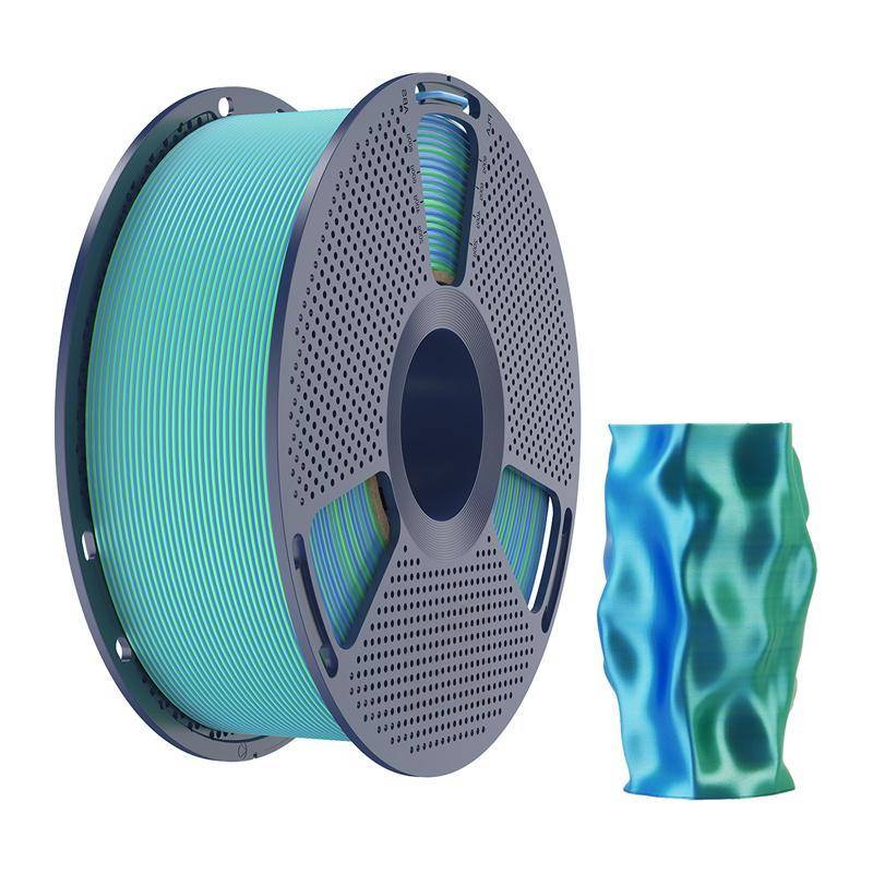 Sunlu PLA+ Silk Dual-Color Filament, 1,75mm, 1kg - Farbton: Blue Green