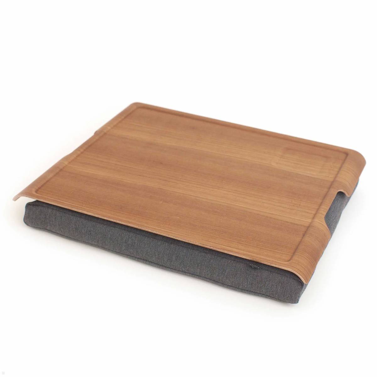 Bosign Laptop Knietablett Laptray Large Rutschfest, Teakholz